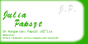 julia papszt business card